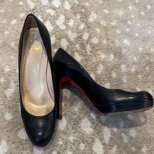 Christian Louboutin Black Heels with Red Soles